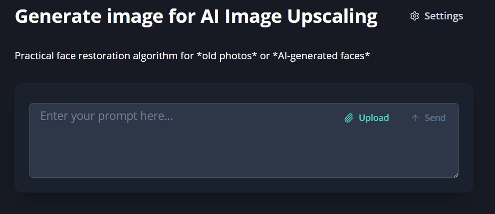 AI Image upscaling photo upload