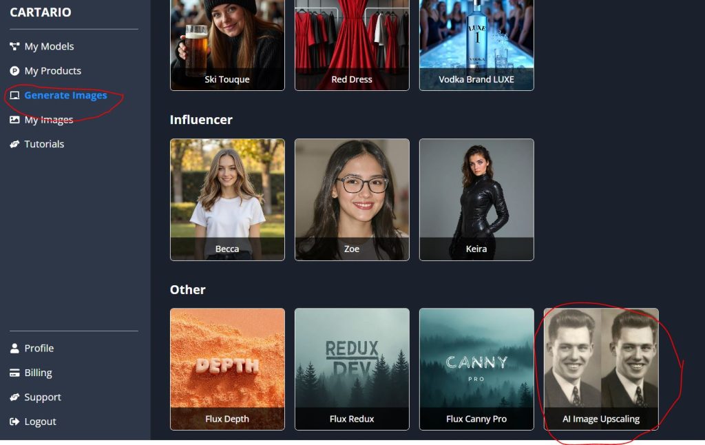 AI Image Upscaling on Cartario